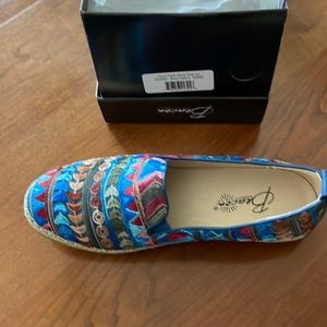 Fun Espadrilles in Blue Multi in 9W